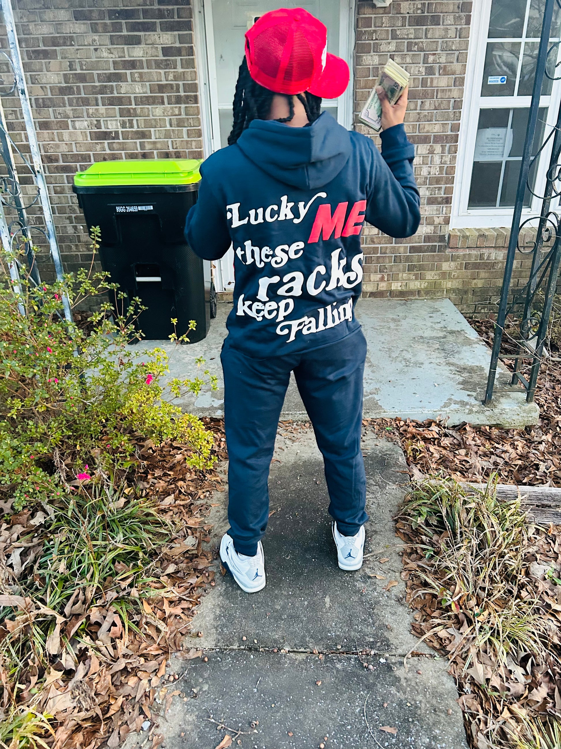Navy Blue "Risk Create Riches" Sweatsuit - Rich Vibes Apparel